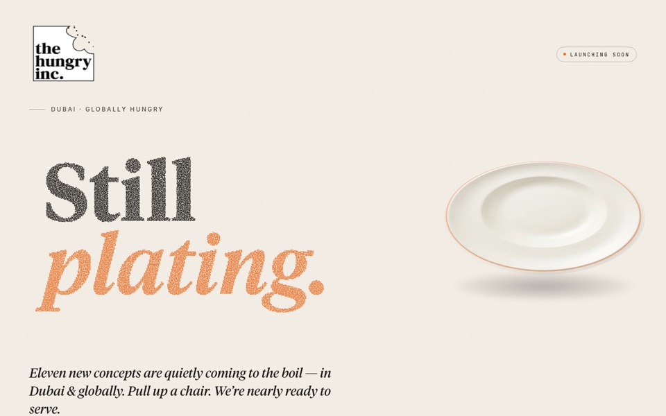 The Hungry Inc. website, designed and built by The Buzz People