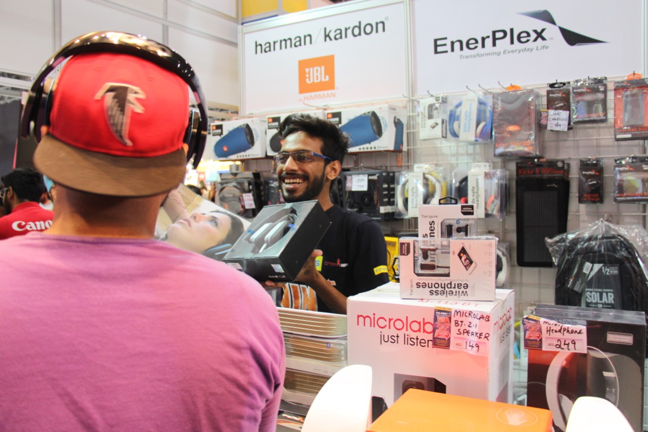 Harman Kardon and JBL retail activation at an electronics expo